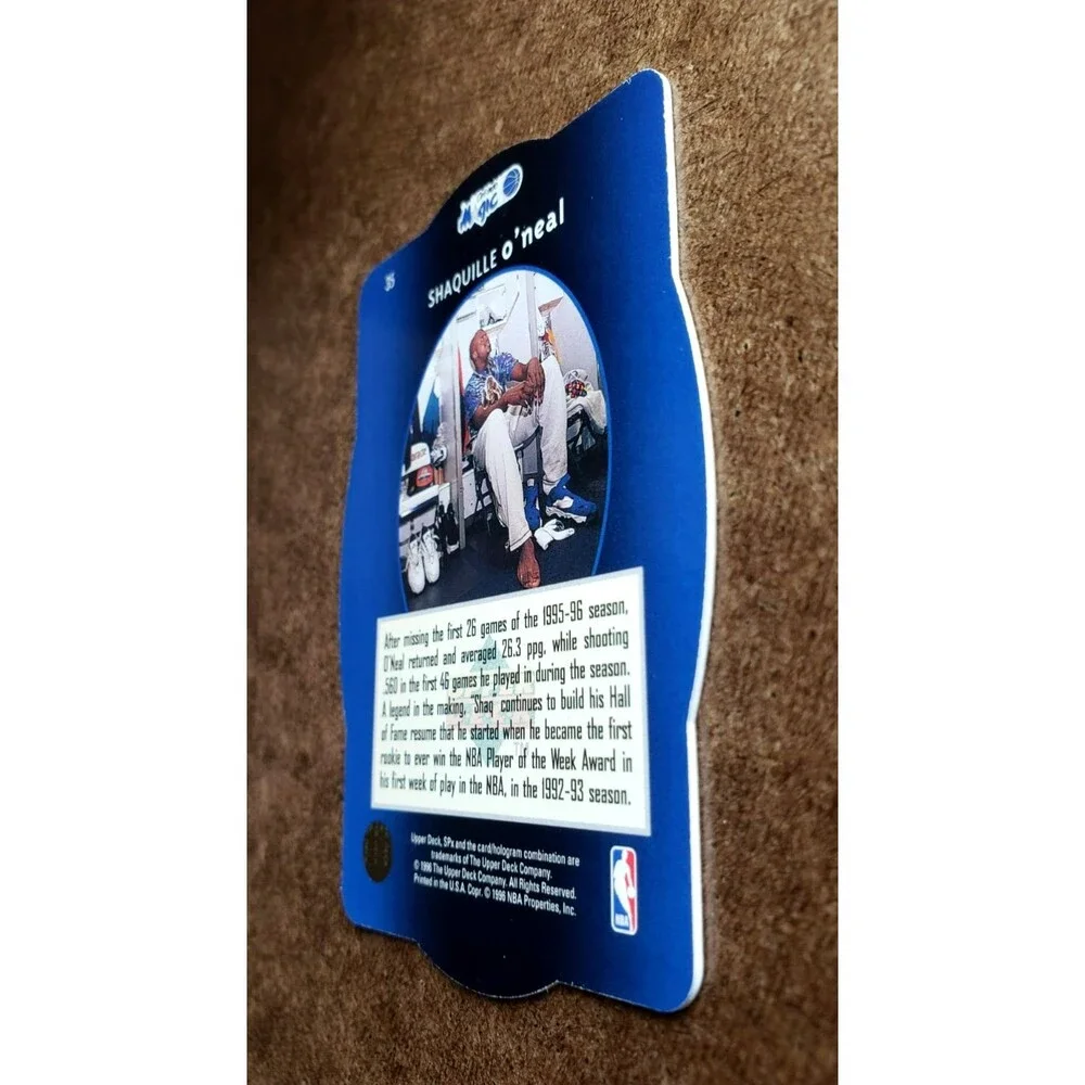 1996 Upper Deck SPx SHAQUILLE O'NEAL HOLO  Die Cut Insert Card #35 ORLANDO MAGIC